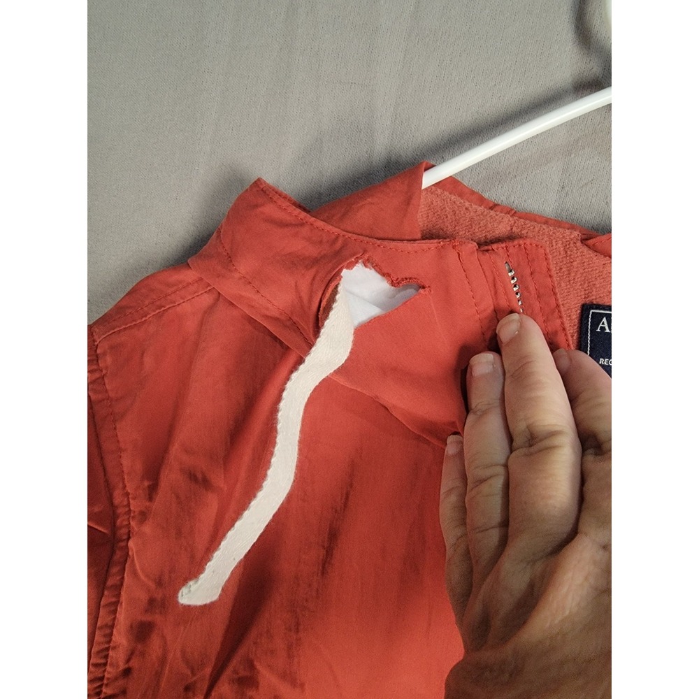 Vintage Y2K Abercrombie Fitch Utility Field Jacket Womens XS Rust Red Hooded - Picture 6 of 15